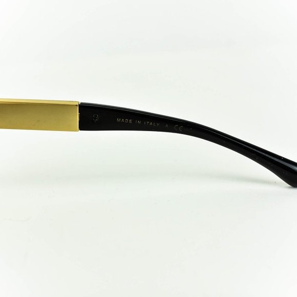 CHANEL Black/Gold CC 18k Gold Mirrored Sunglasses